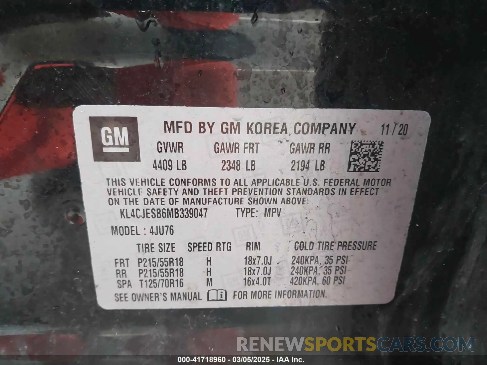 9 Photograph of a damaged car KL4CJESB6MB339047 BUICK ENCORE 2021
