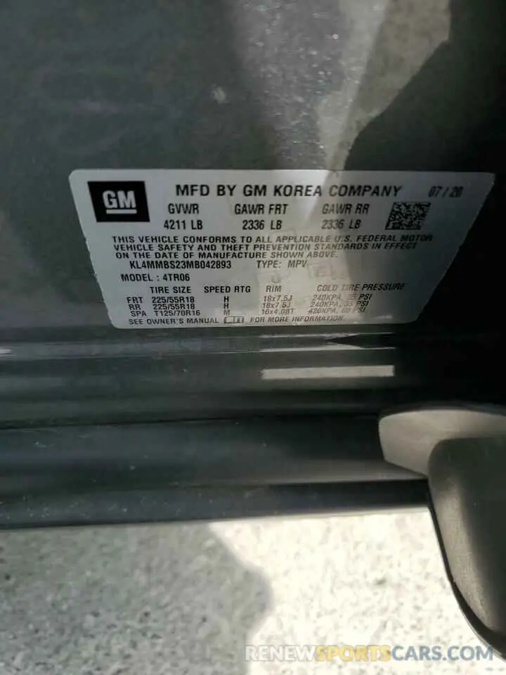 13 Photograph of a damaged car KL4MMBS23MB042893 BUICK ENCORE 2021