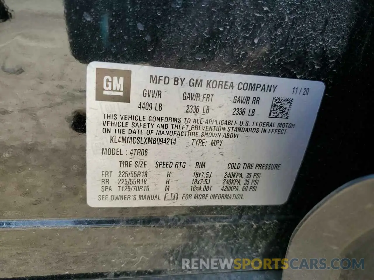 13 Фотография поврежденного автомобиля KL4MMCSLXMB094214 BUICK ENCORE 2021
