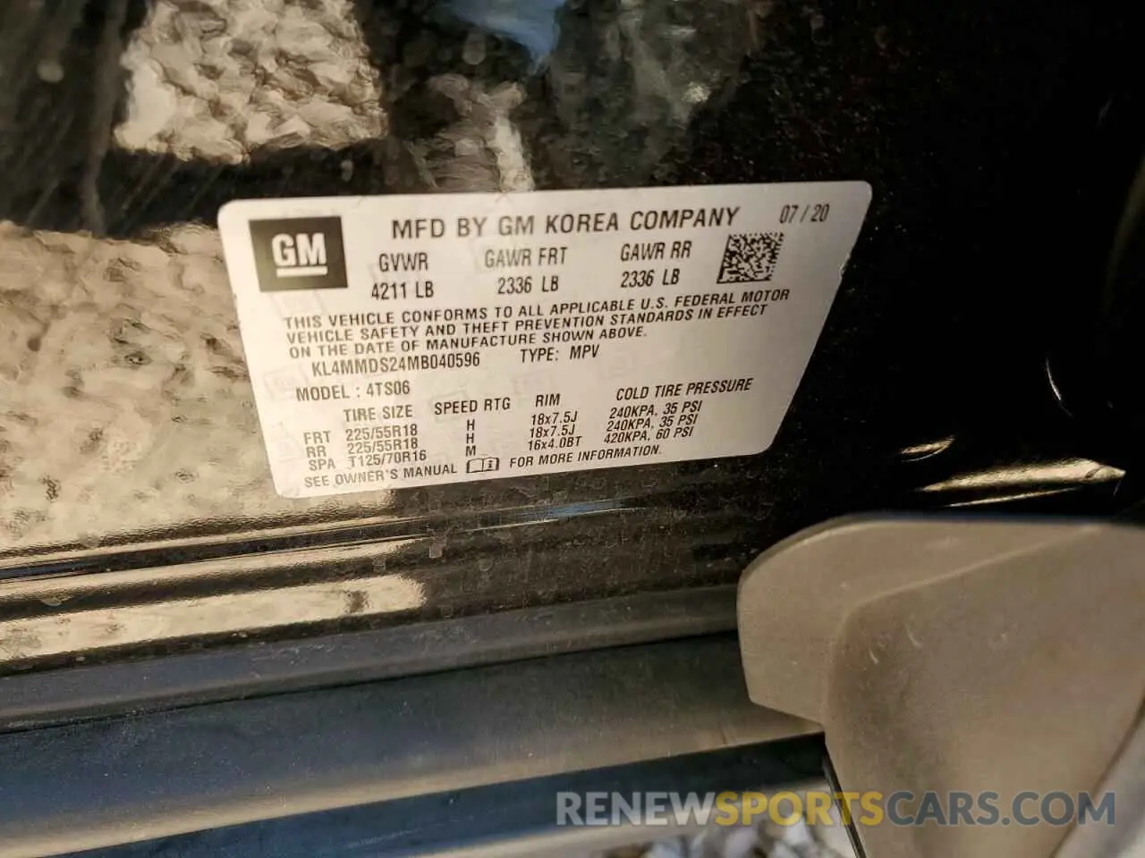 12 Photograph of a damaged car KL4MMDS24MB040596 BUICK ENCORE 2021