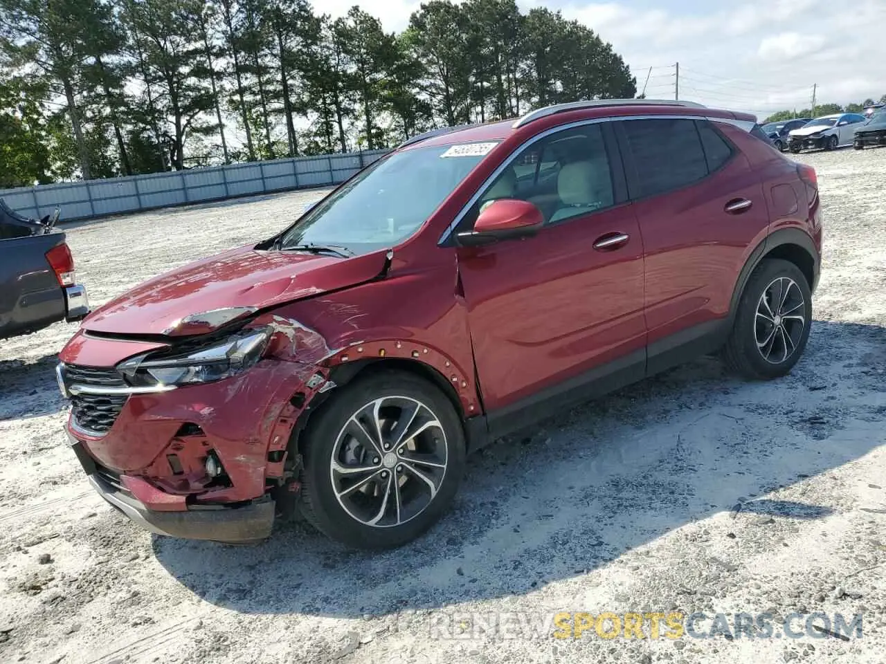 1 Фотография поврежденного автомобиля KL4MMDS26MB122359 BUICK ENCORE 2021