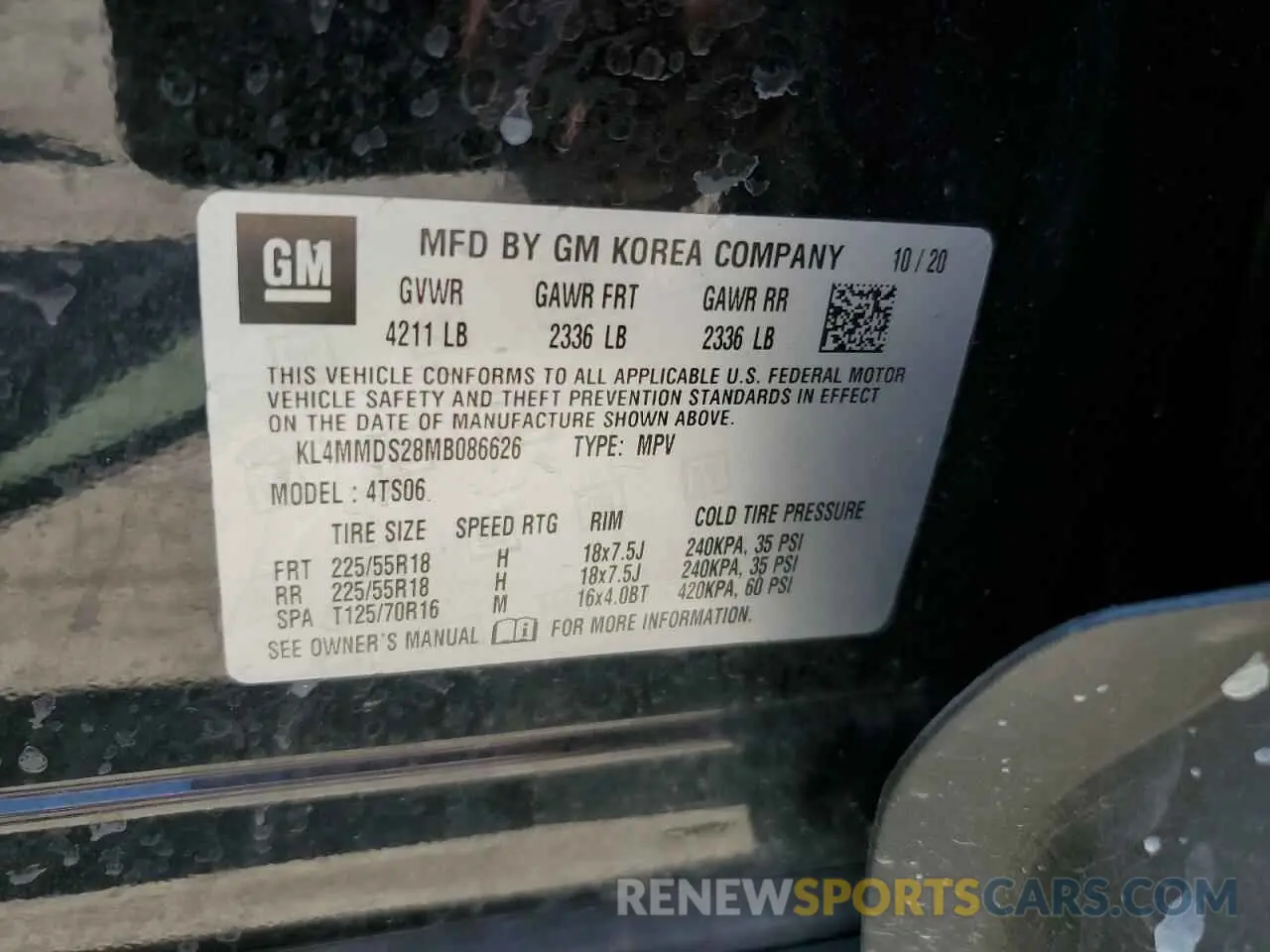 13 Photograph of a damaged car KL4MMDS28MB086626 BUICK ENCORE 2021