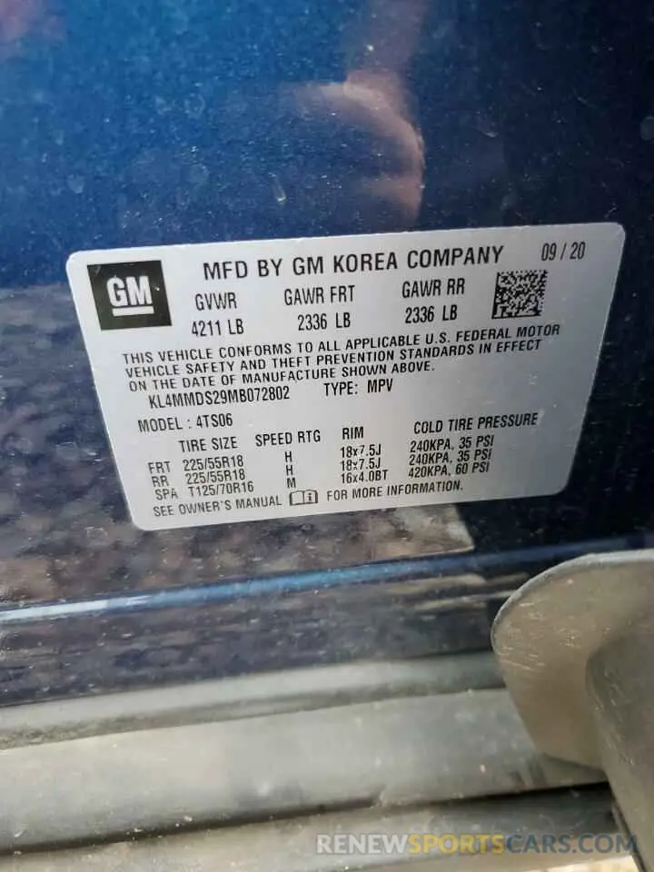 14 Photograph of a damaged car KL4MMDS29MB072802 BUICK ENCORE 2021