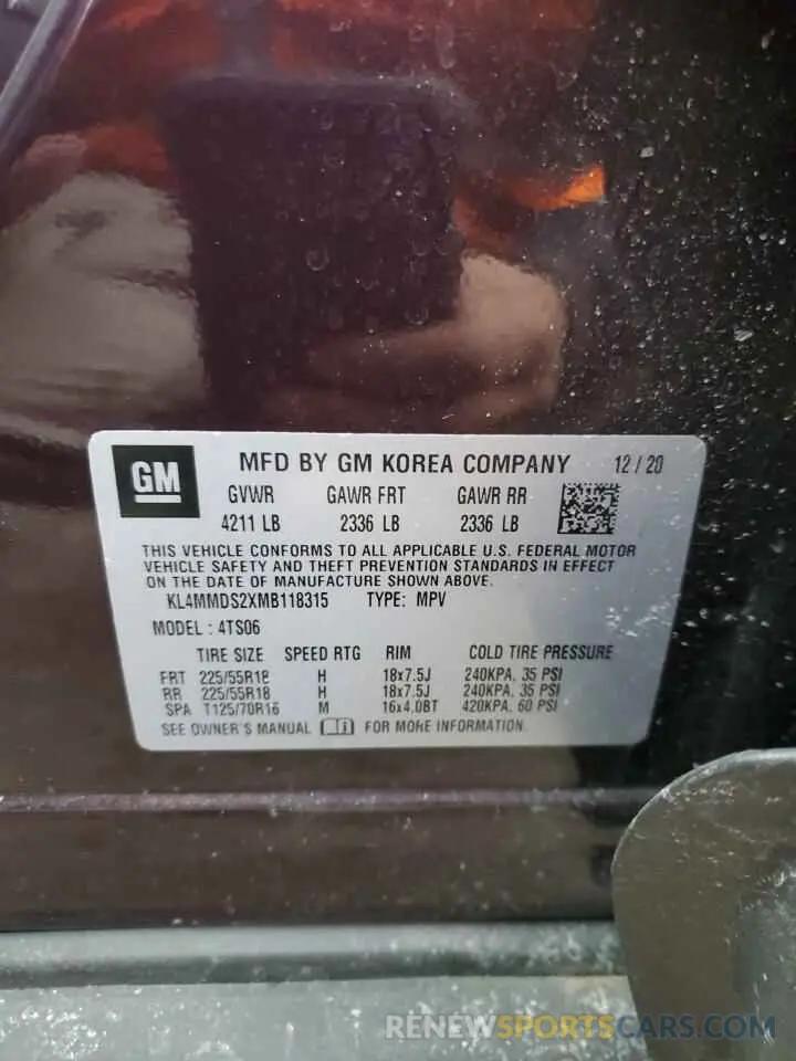 15 Photograph of a damaged car KL4MMDS2XMB118315 BUICK ENCORE 2021