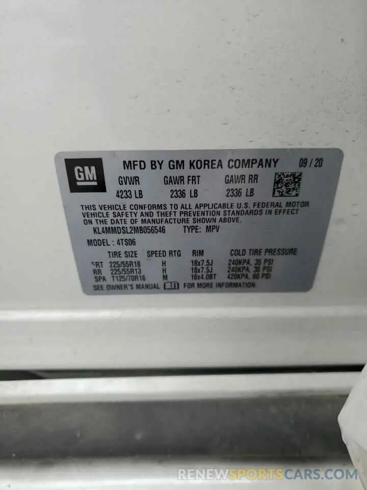 12 Photograph of a damaged car KL4MMDSL2MB056546 BUICK ENCORE 2021