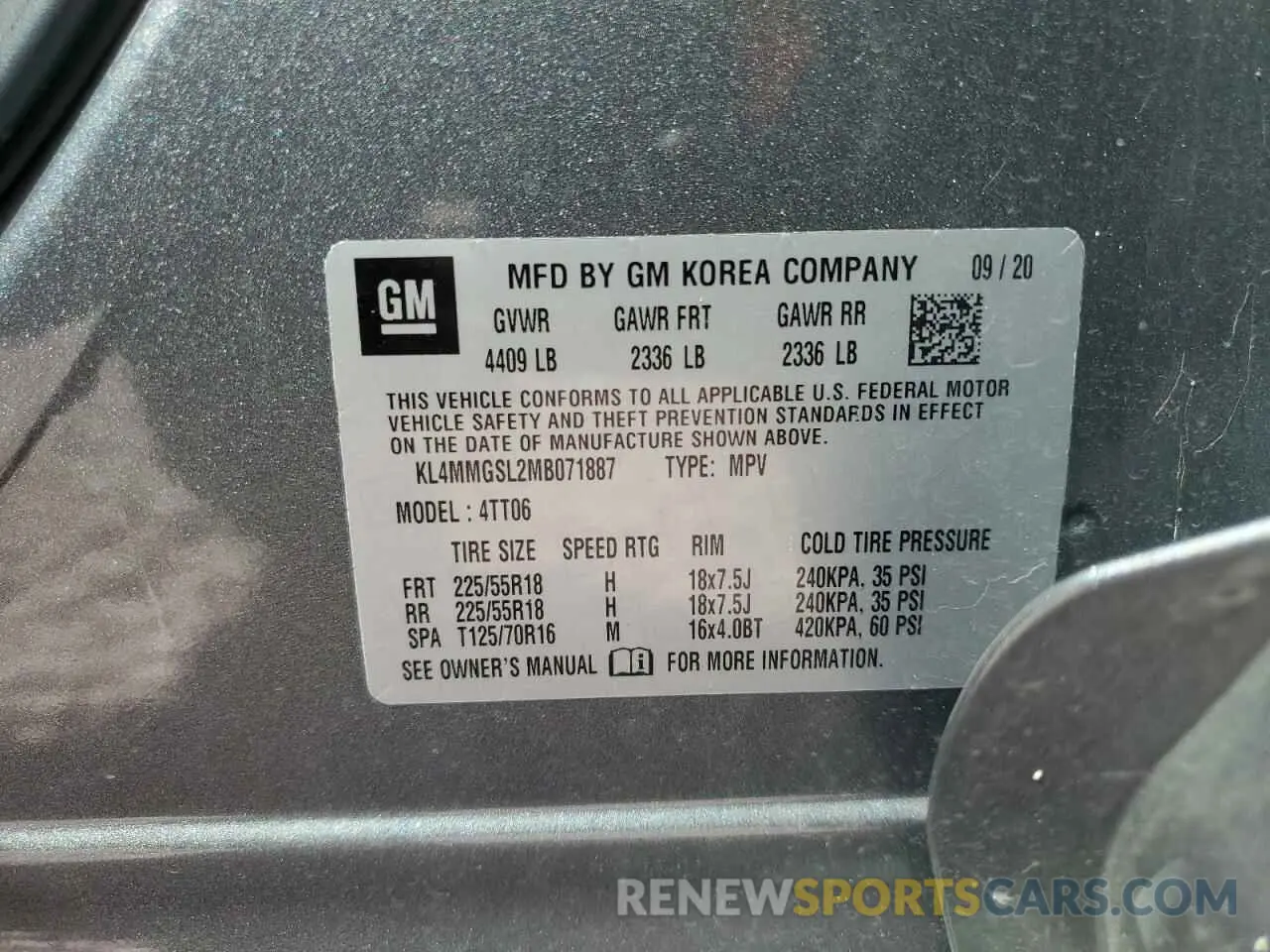 13 Photograph of a damaged car KL4MMGSL2MB071887 BUICK ENCORE 2021