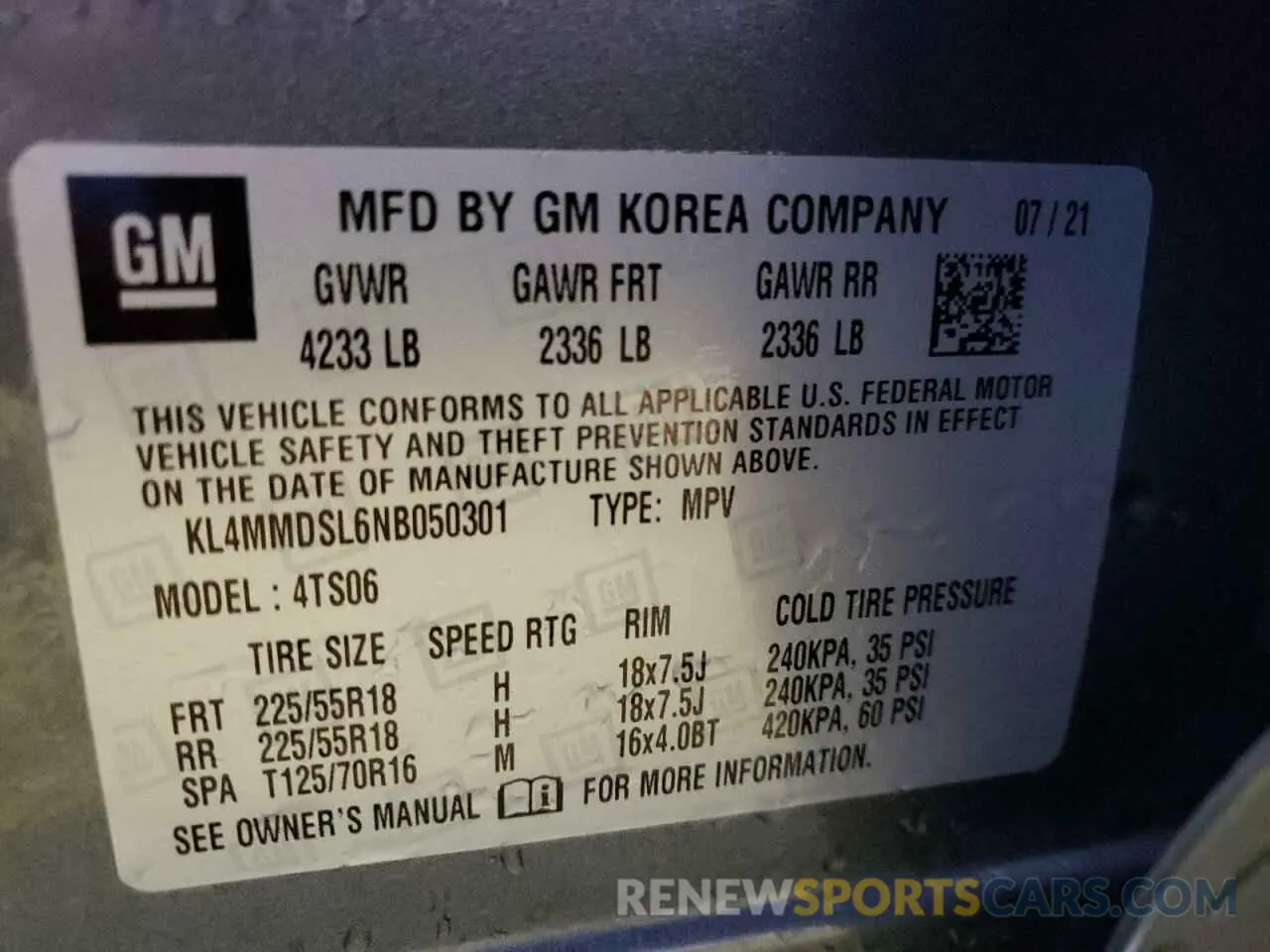 14 Фотография поврежденного автомобиля KL4MMDSL6NB050301 BUICK ENCORE 2022