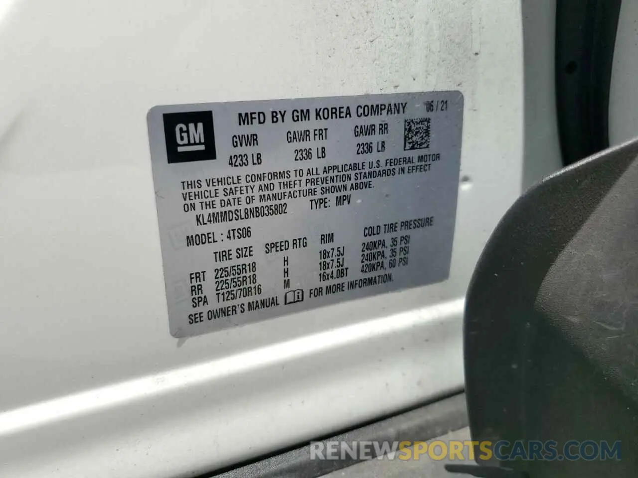 13 Photograph of a damaged car KL4MMDSL8NB035802 BUICK ENCORE 2022