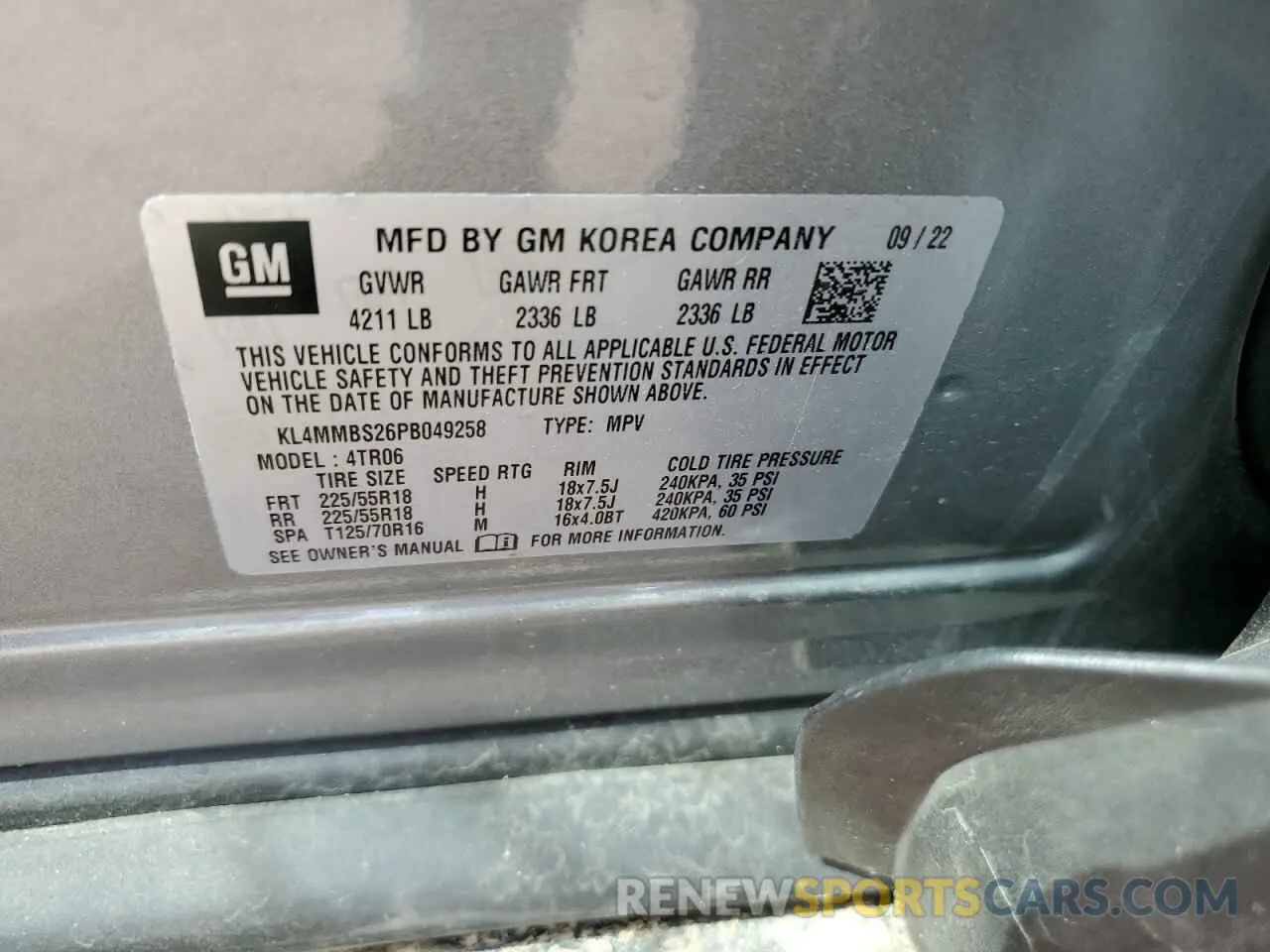 13 Photograph of a damaged car KL4MMBS26PB049258 BUICK ENCORE 2023