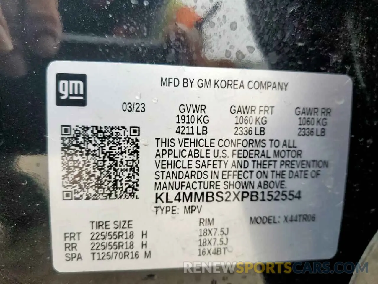 14 Photograph of a damaged car KL4MMBS2XPB152554 BUICK ENCORE 2023