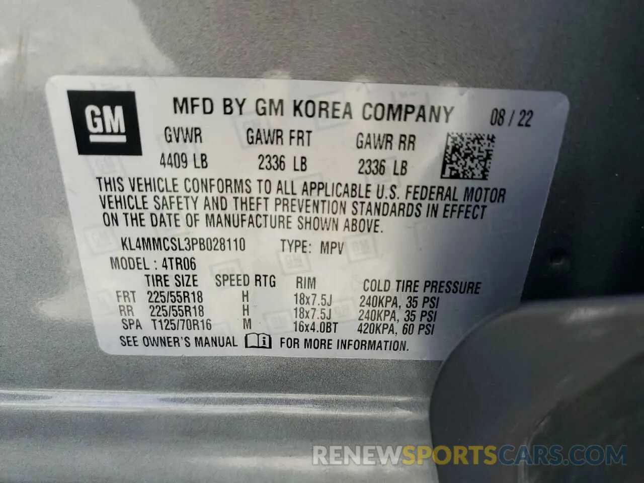 13 Фотография поврежденного автомобиля KL4MMCSL3PB028110 BUICK ENCORE 2023