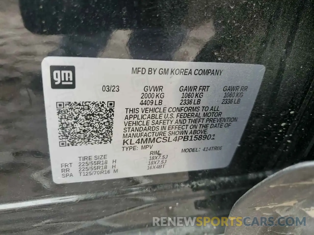 14 Photograph of a damaged car KL4MMCSL4PB158901 BUICK ENCORE 2023