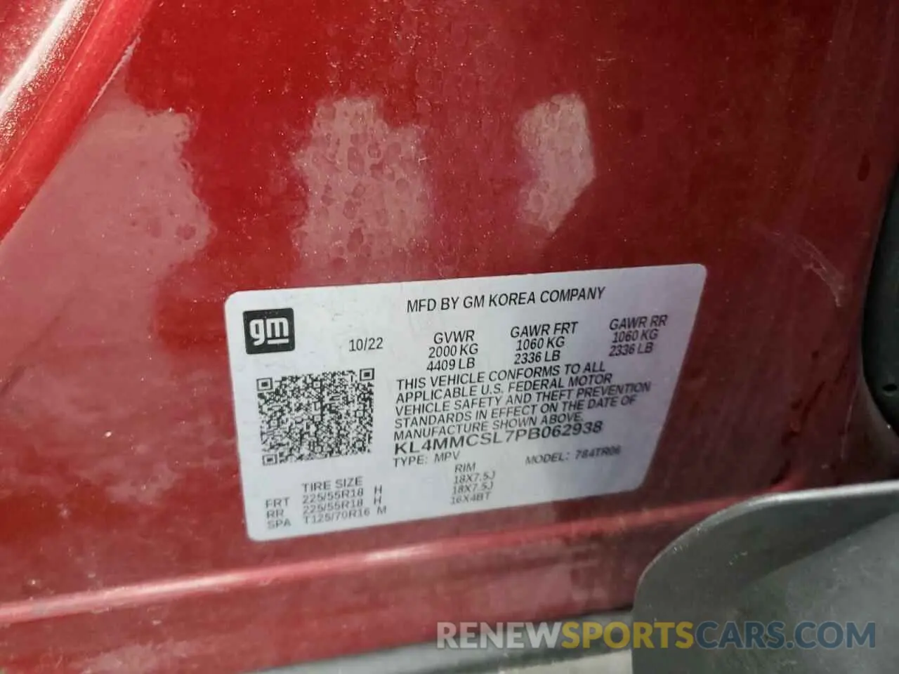 12 Photograph of a damaged car KL4MMCSL7PB062938 BUICK ENCORE 2023