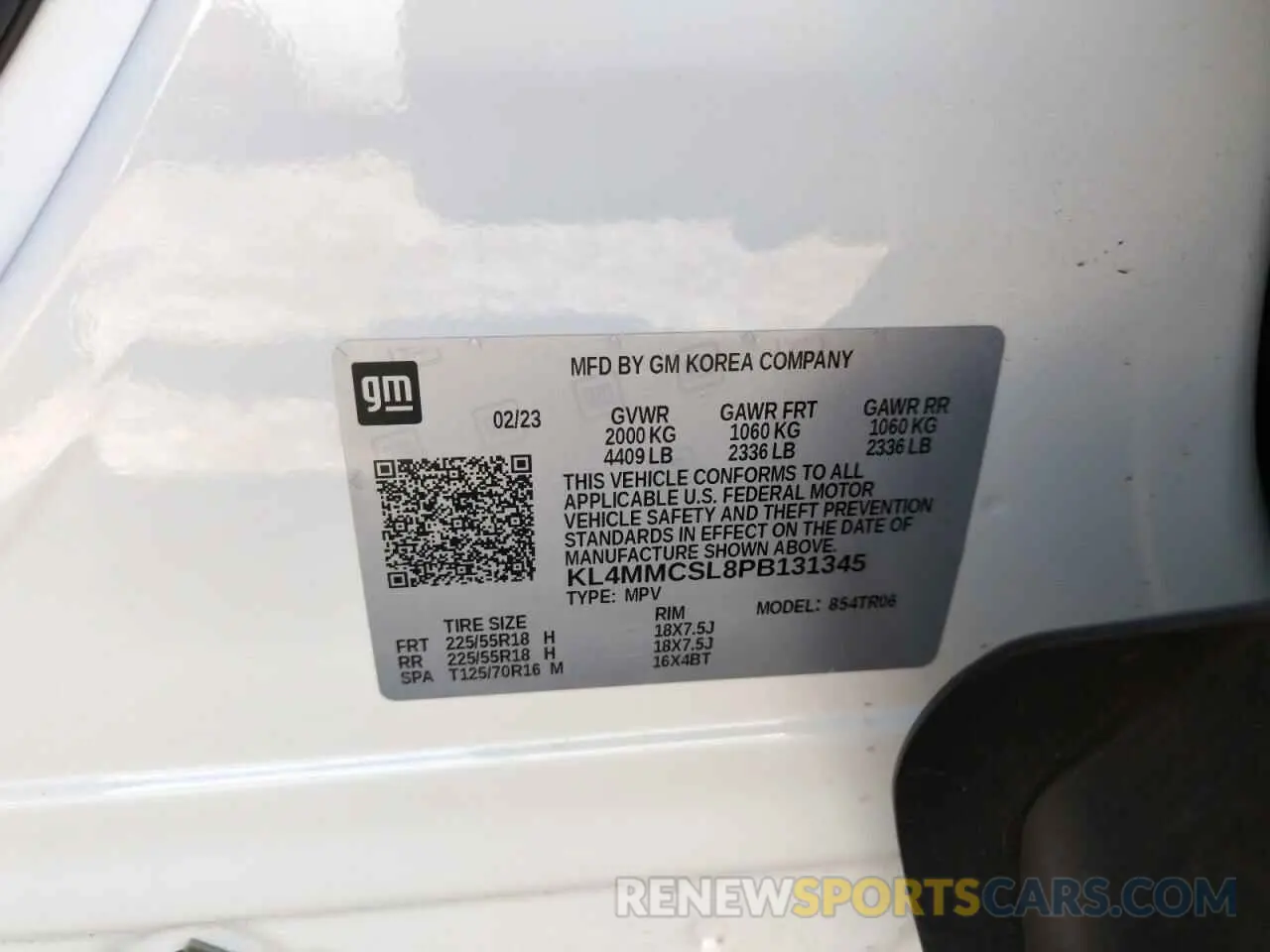 12 Photograph of a damaged car KL4MMCSL8PB131345 BUICK ENCORE 2023