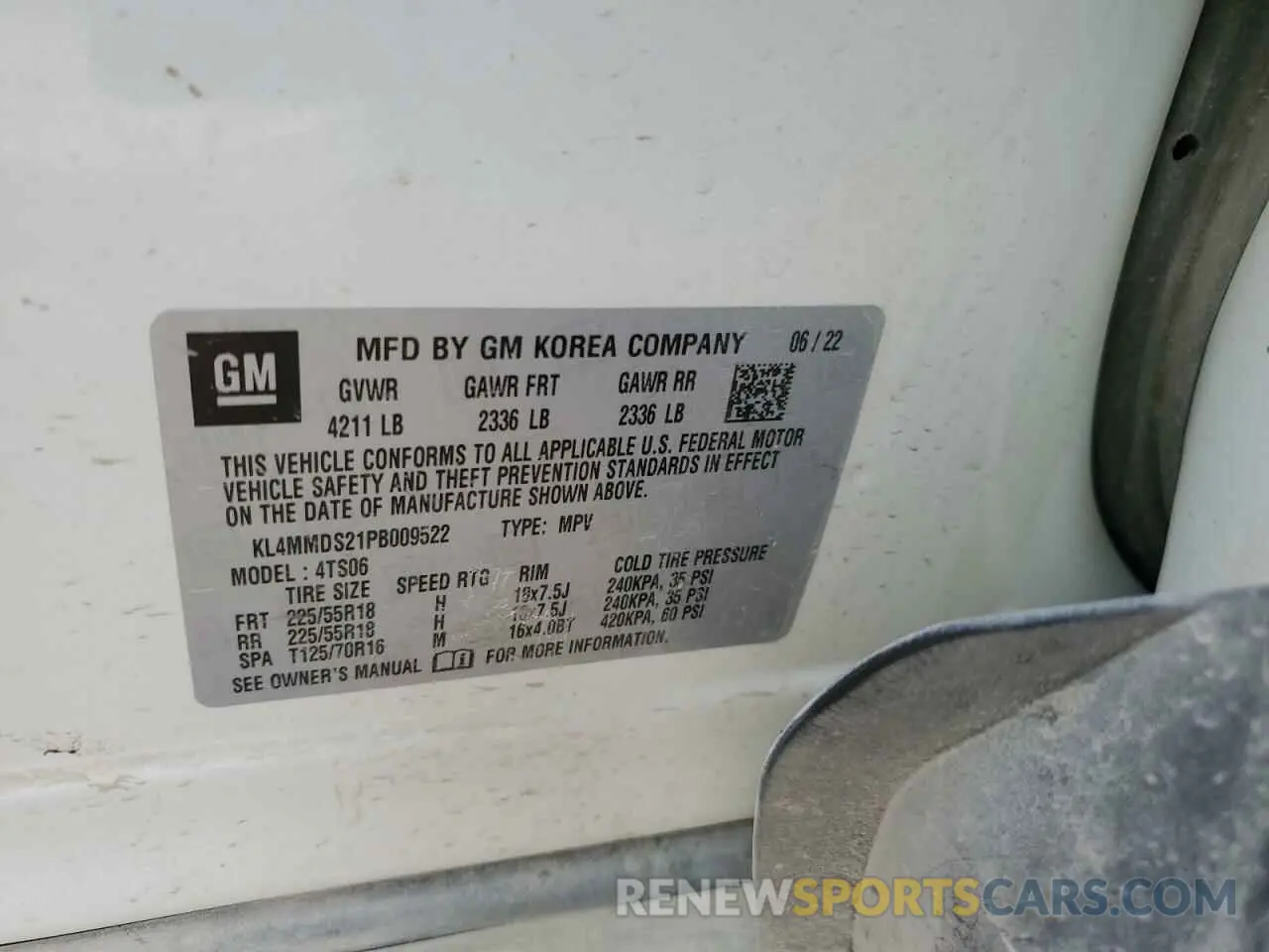 13 Фотография поврежденного автомобиля KL4MMDS21PB009522 BUICK ENCORE 2023