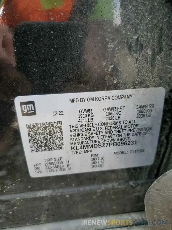 14 Фотография поврежденного автомобиля KL4MMDS27PB096231 BUICK ENCORE 2023