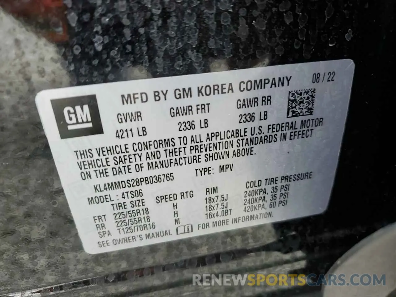 16 Photograph of a damaged car KL4MMDS28PB036765 BUICK ENCORE 2023