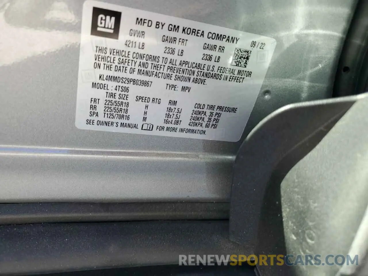 13 Фотография поврежденного автомобиля KL4MMDS29PB039867 BUICK ENCORE 2023