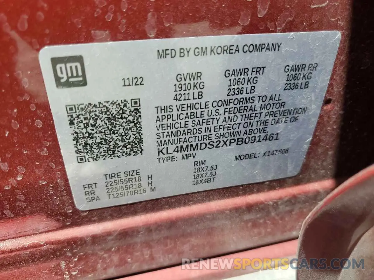 13 Photograph of a damaged car KL4MMDS2XPB091461 BUICK ENCORE 2023