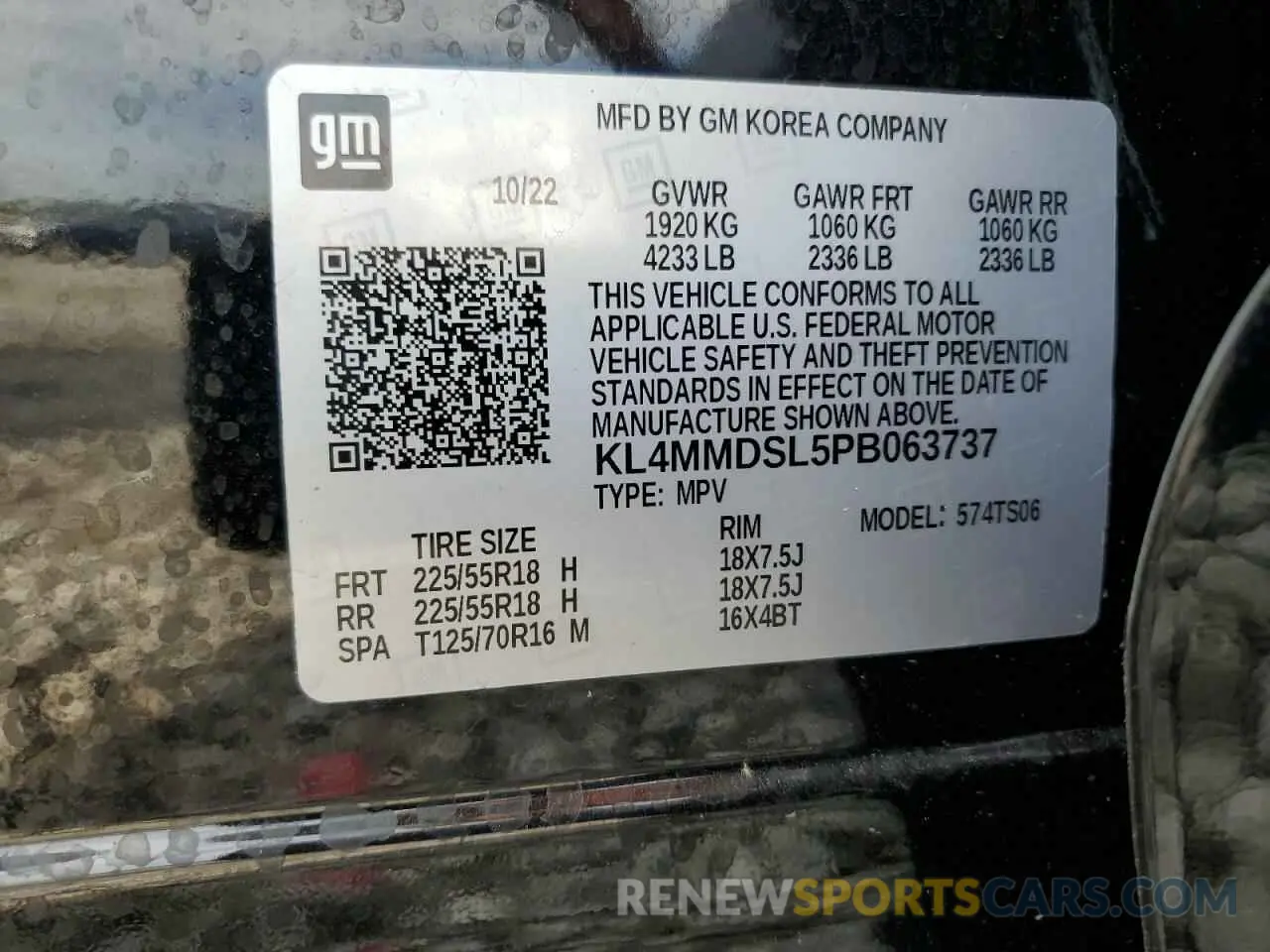 12 Photograph of a damaged car KL4MMDSL5PB063737 BUICK ENCORE 2023