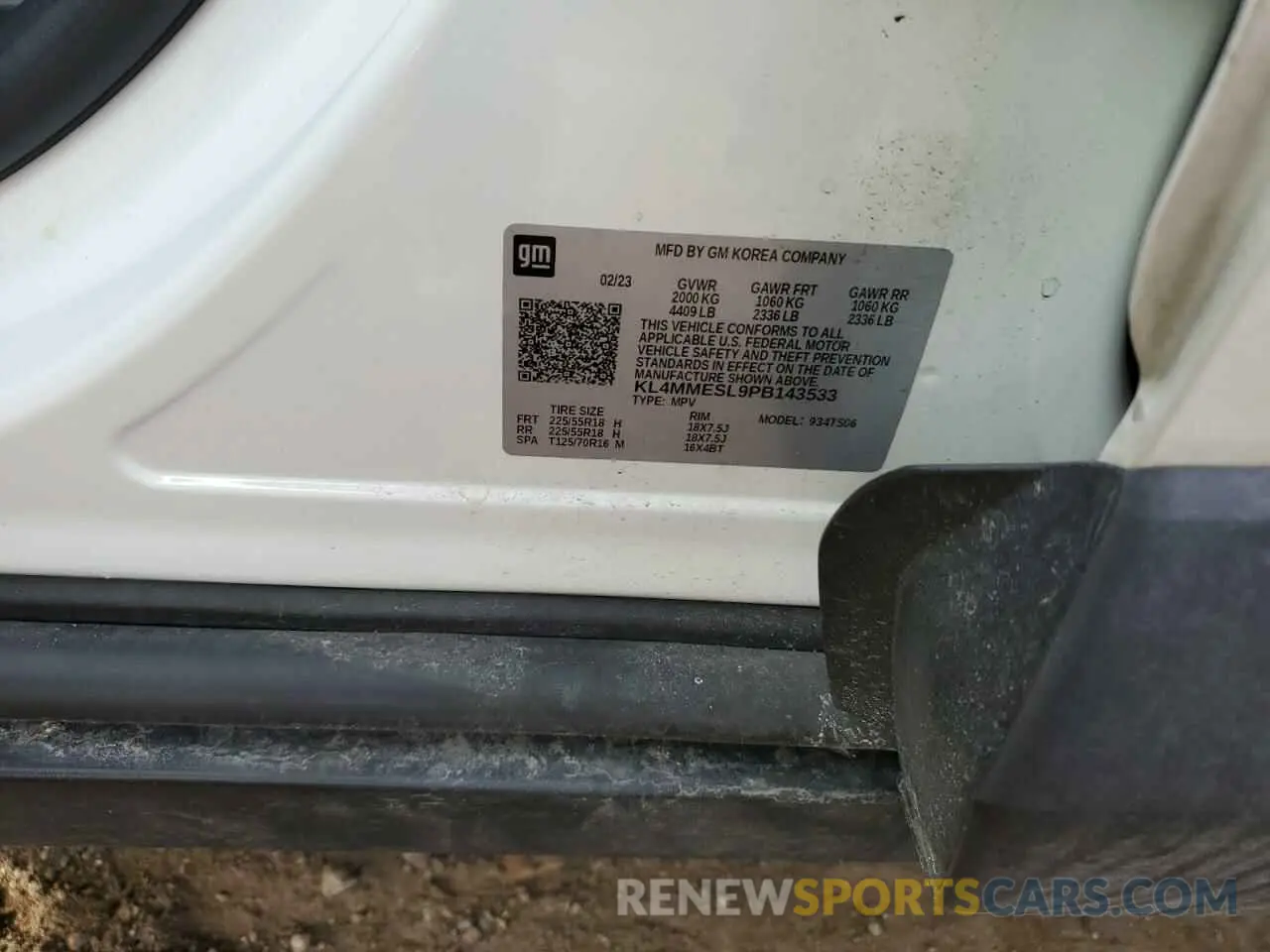 13 Фотография поврежденного автомобиля KL4MMESL9PB143533 BUICK ENCORE 2023