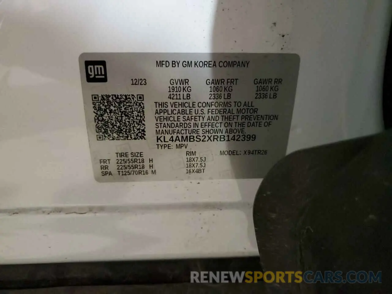 13 Фотография поврежденного автомобиля KL4AMBS2XRB142399 BUICK ENCORE 2024