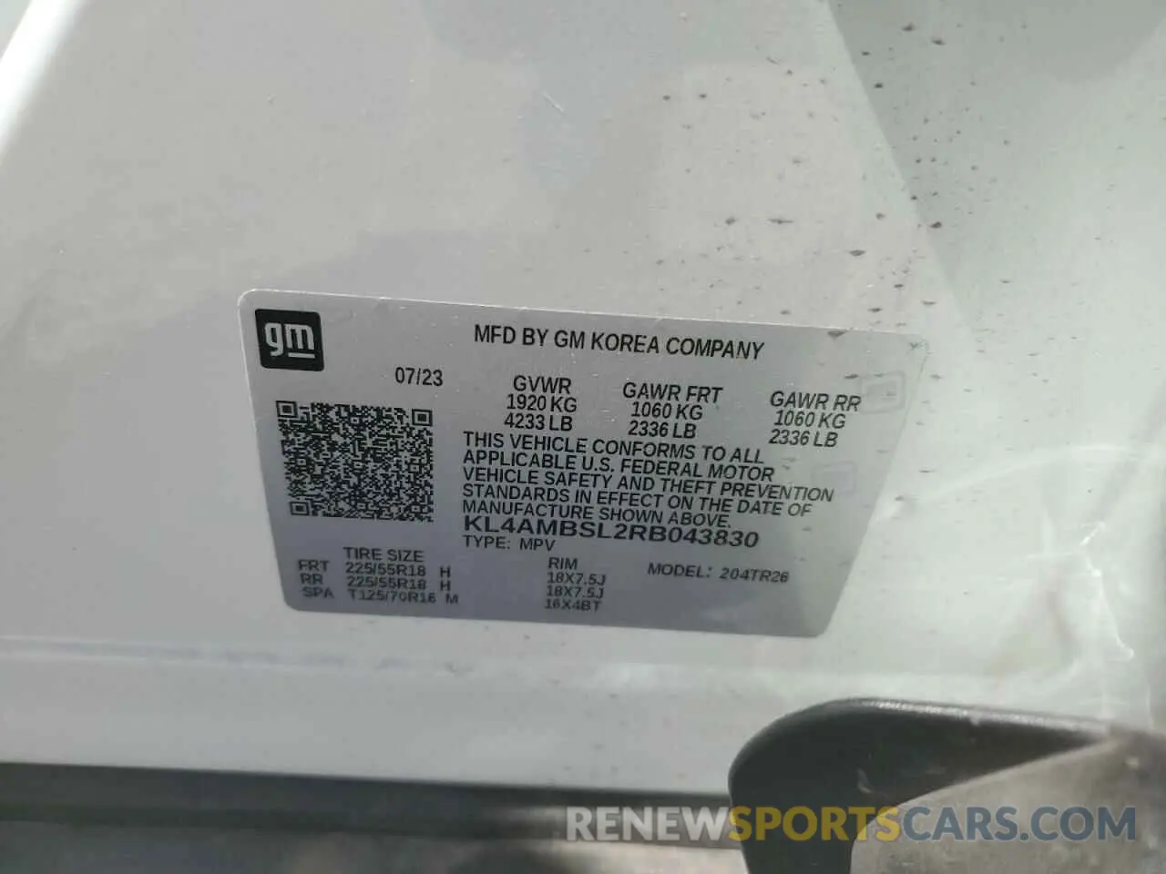 13 Photograph of a damaged car KL4AMBSL2RB043830 BUICK ENCORE 2024