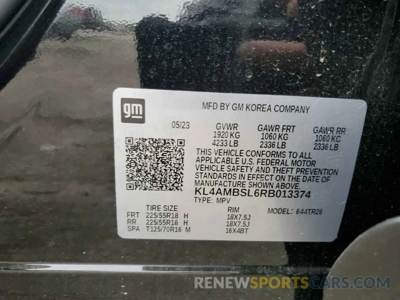 13 Фотография поврежденного автомобиля KL4AMBSL6RB013374 BUICK ENCORE 2024