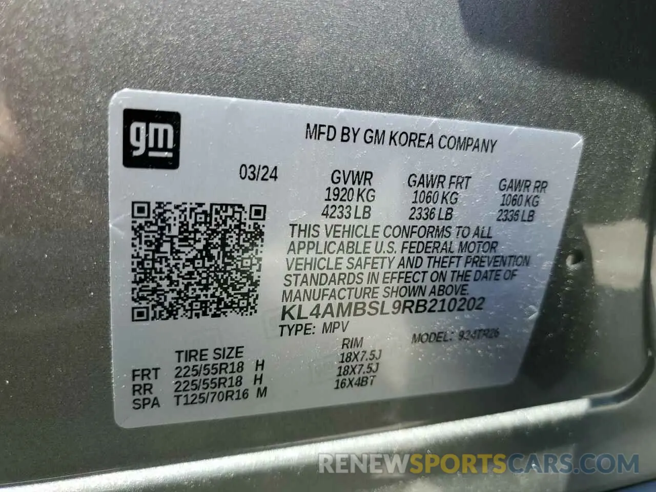 13 Photograph of a damaged car KL4AMBSL9RB210202 BUICK ENCORE 2024