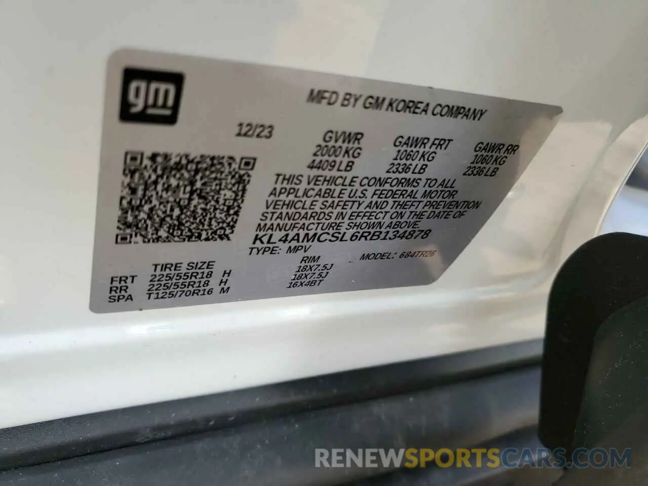 14 Photograph of a damaged car KL4AMCSL6RB134878 BUICK ENCORE 2024