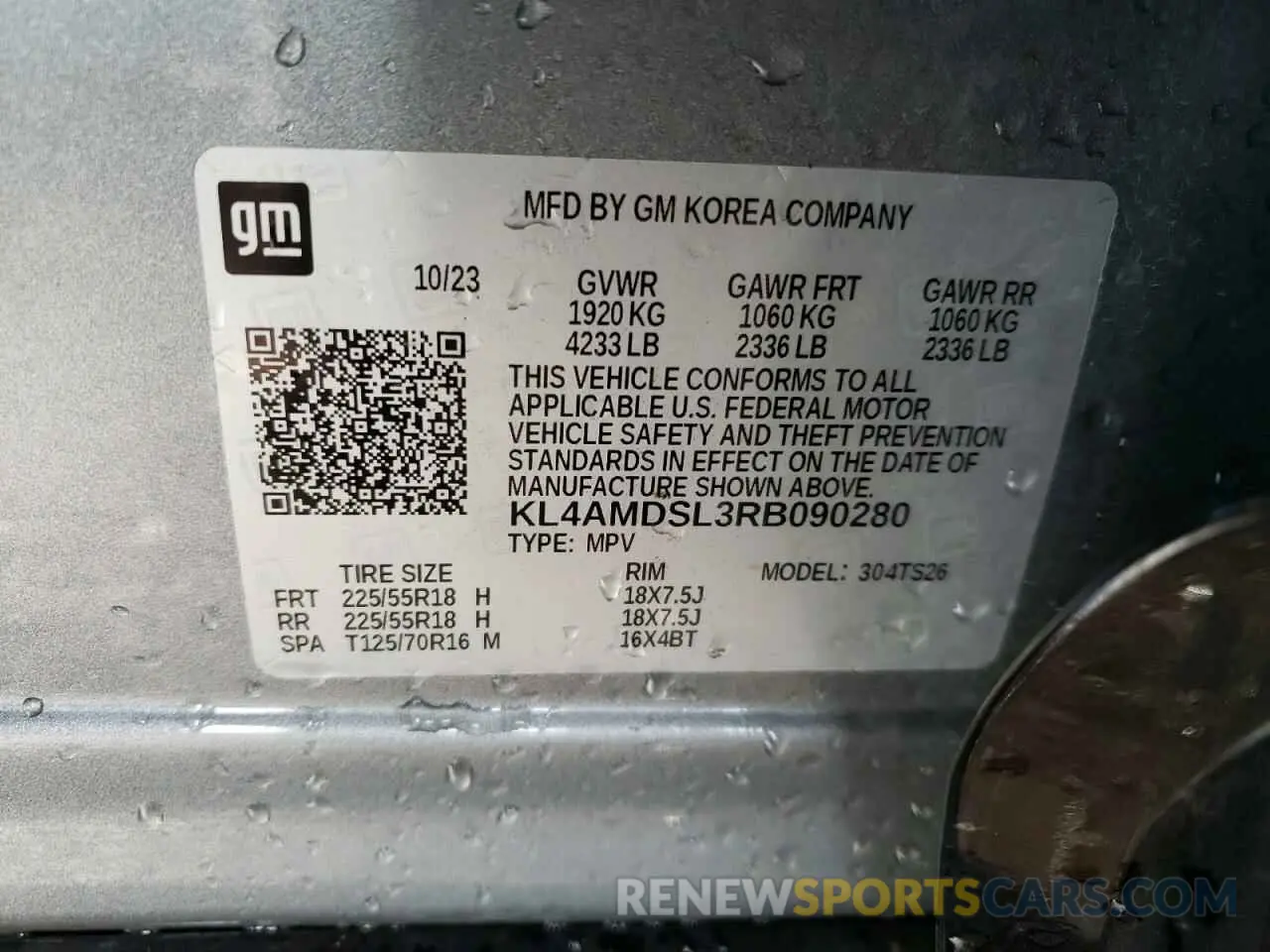 13 Фотография поврежденного автомобиля KL4AMDSL3RB090280 BUICK ENCORE 2024
