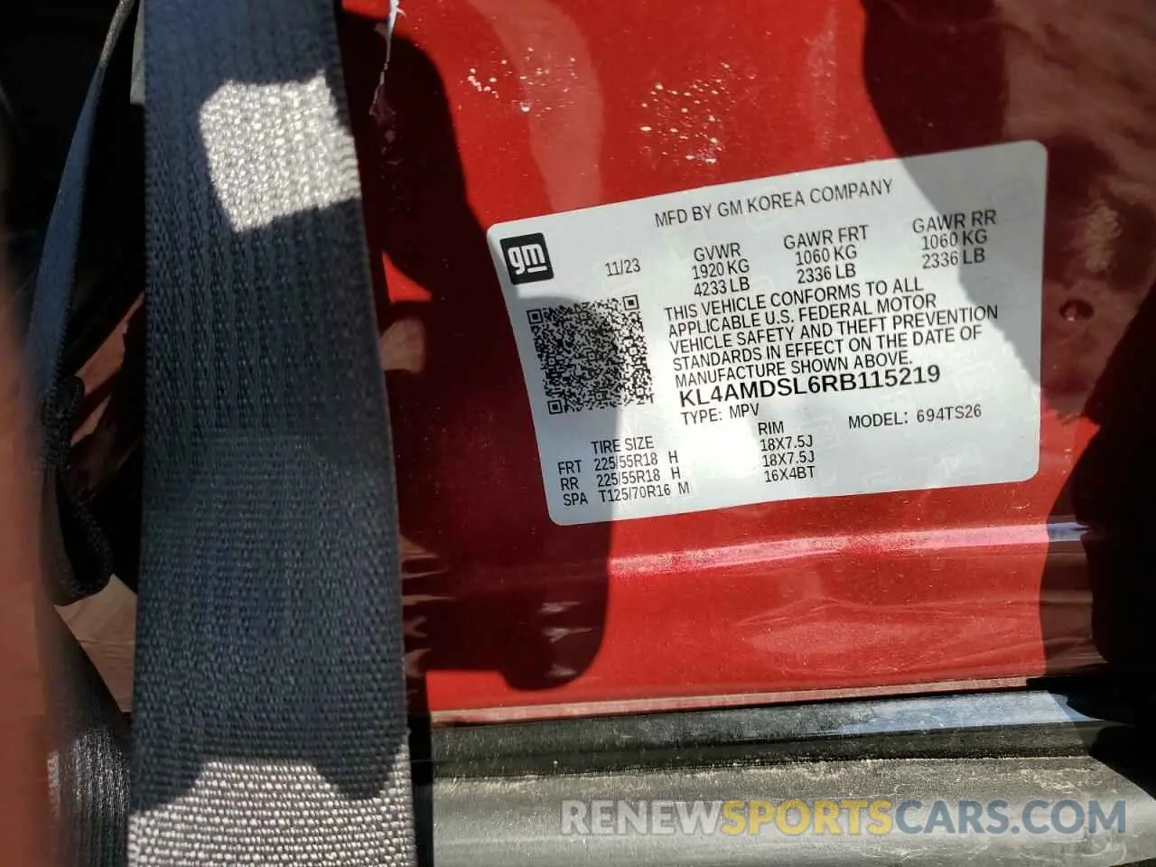 15 Фотография поврежденного автомобиля KL4AMDSL6RB115219 BUICK ENCORE 2024
