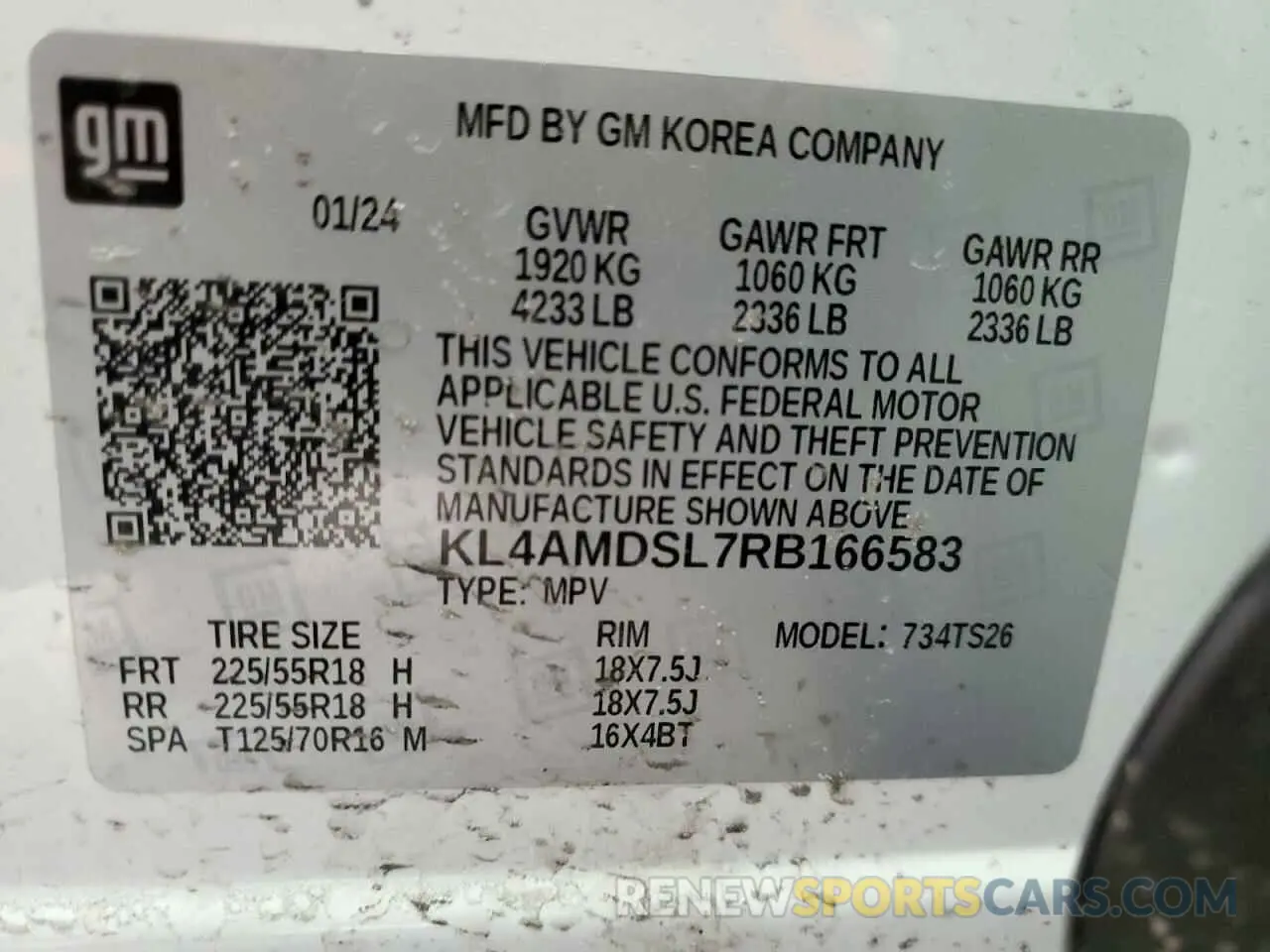 13 Фотография поврежденного автомобиля KL4AMDSL7RB166583 BUICK ENCORE 2024