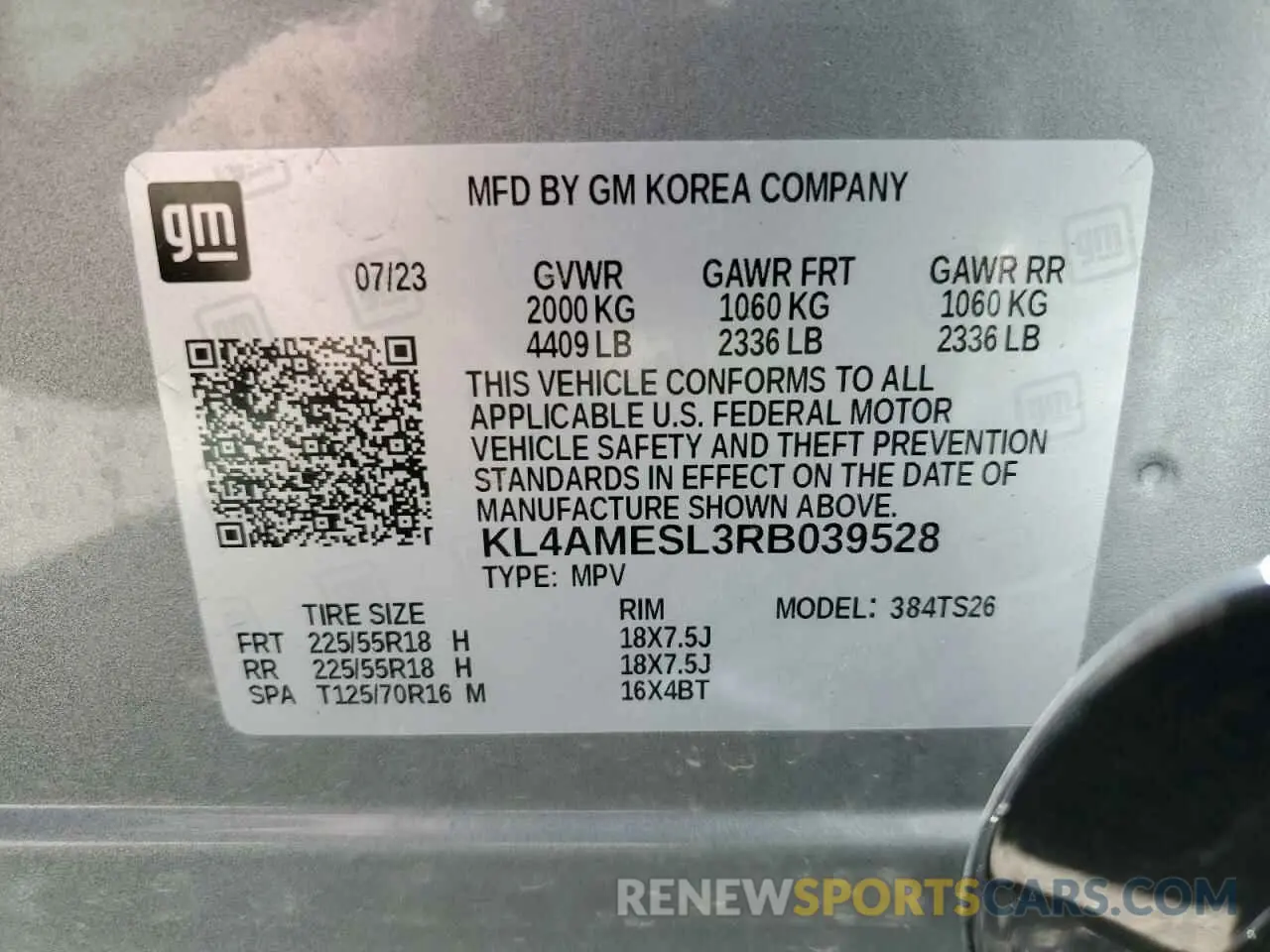 15 Фотография поврежденного автомобиля KL4AMESL3RB039528 BUICK ENCORE 2024