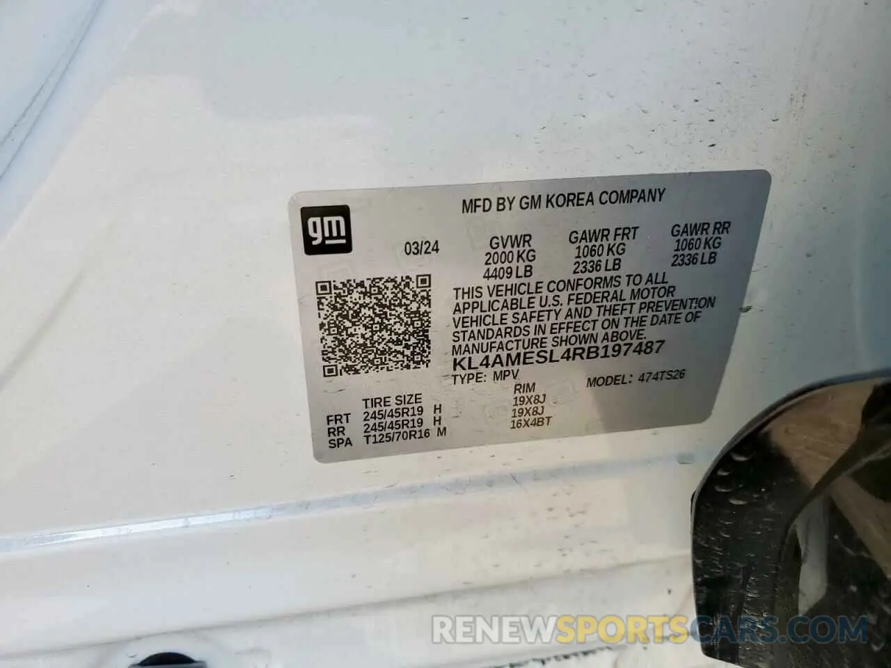 13 Photograph of a damaged car KL4AMESL4RB197487 BUICK ENCORE 2024