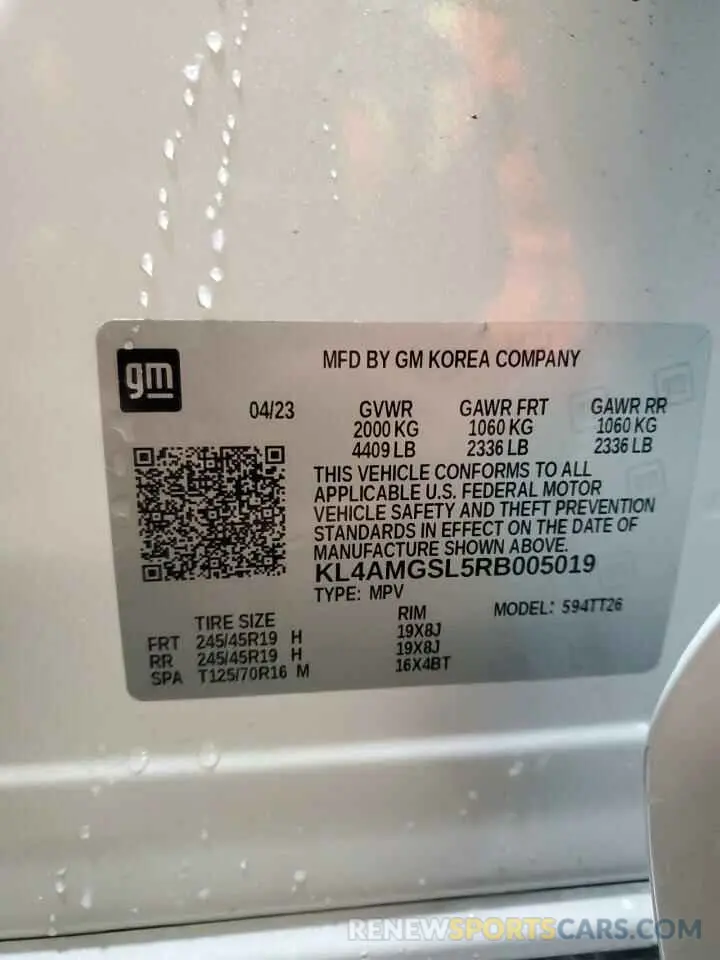 14 Photograph of a damaged car KL4AMGSL5RB005019 BUICK ENCORE 2024