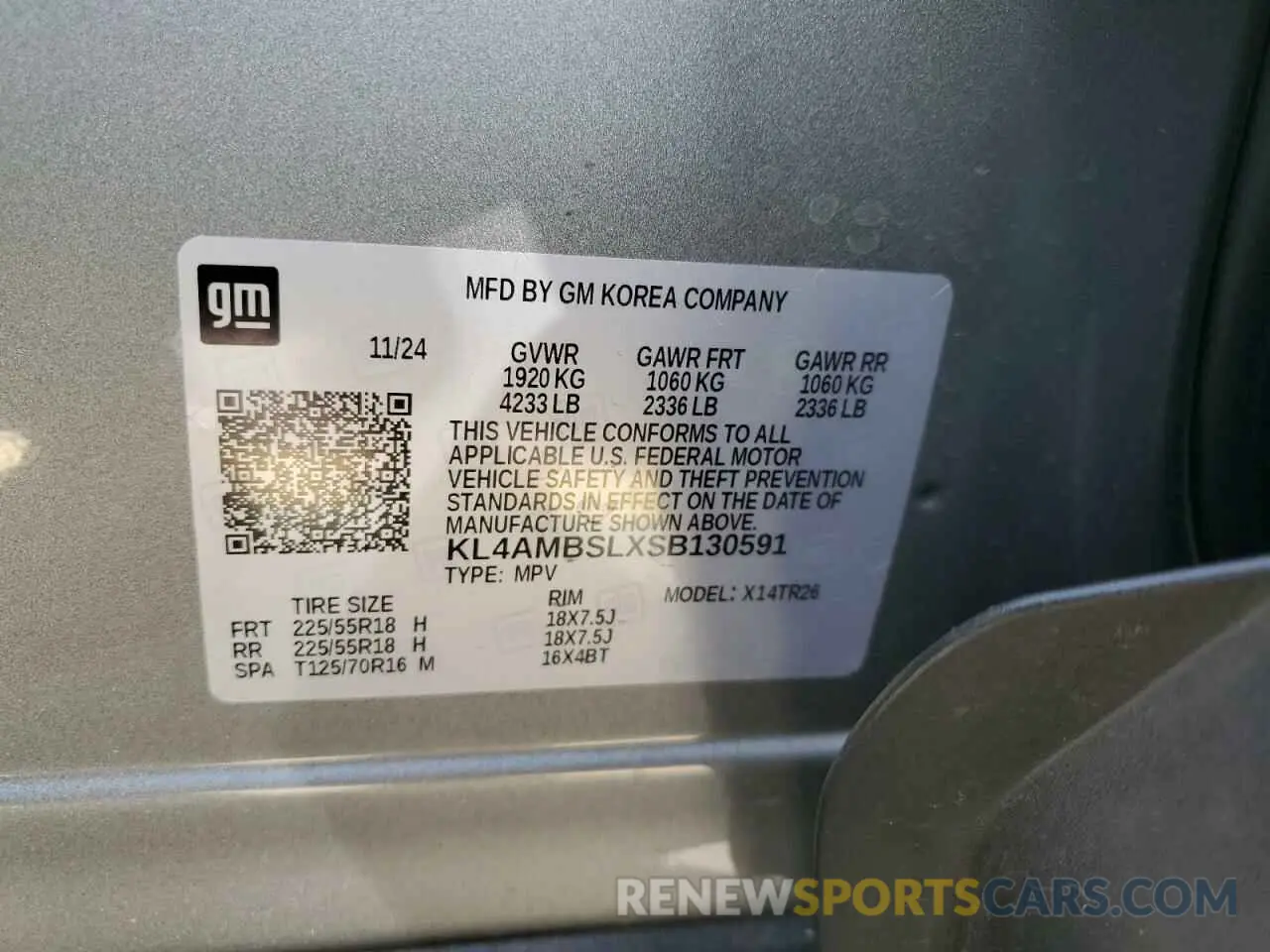 13 Фотография поврежденного автомобиля KL4AMBSLXSB130591 BUICK ENCORE 2025