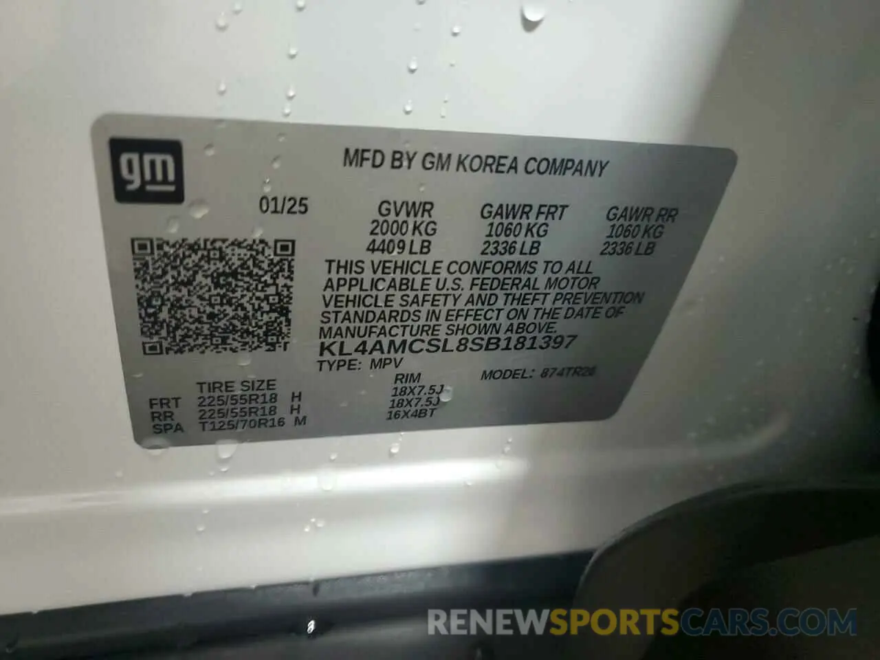 14 Фотография поврежденного автомобиля KL4AMCSL8SB181397 BUICK ENCORE 2025