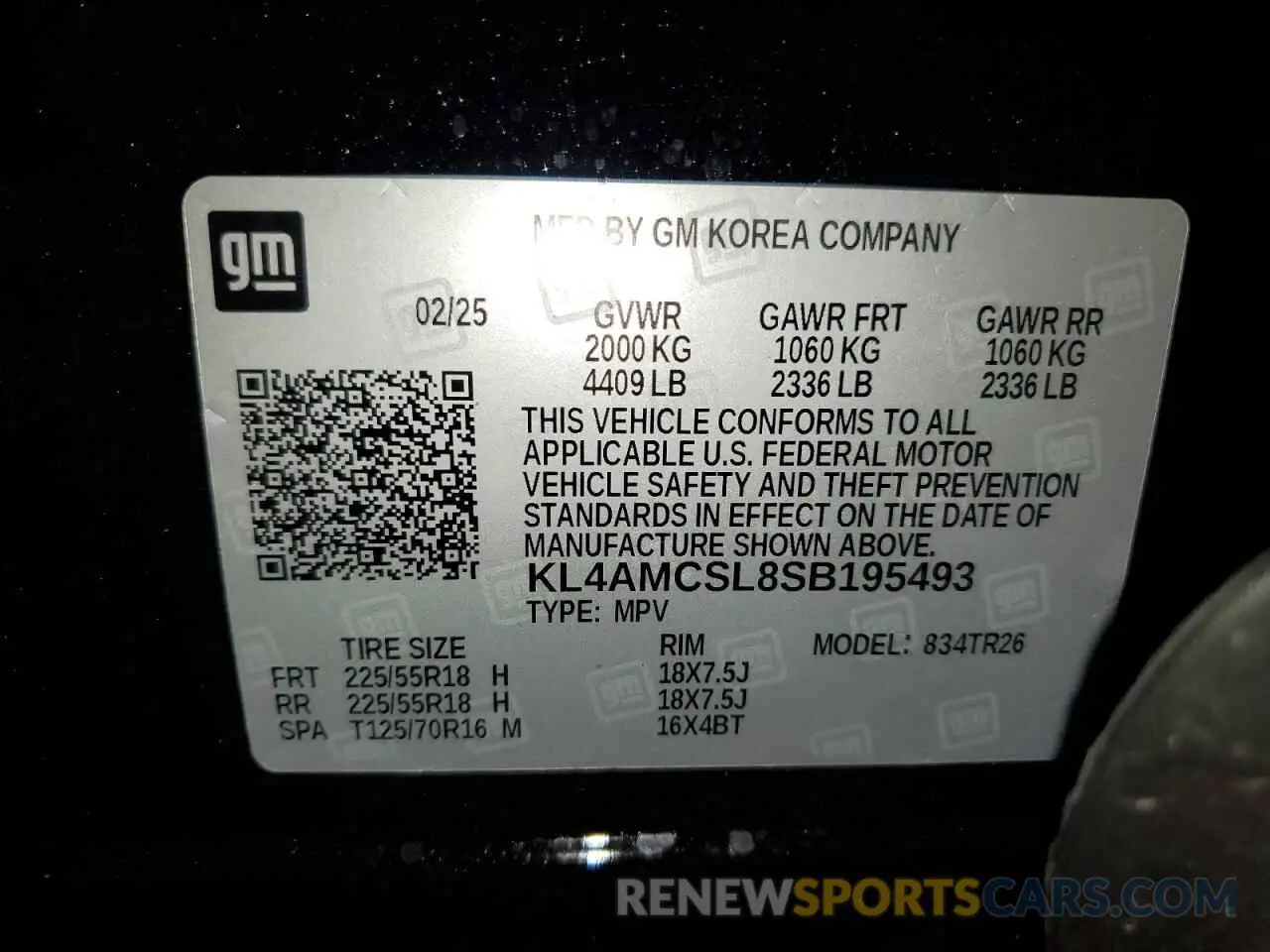 13 Photograph of a damaged car KL4AMCSL8SB195493 BUICK ENCORE 2025