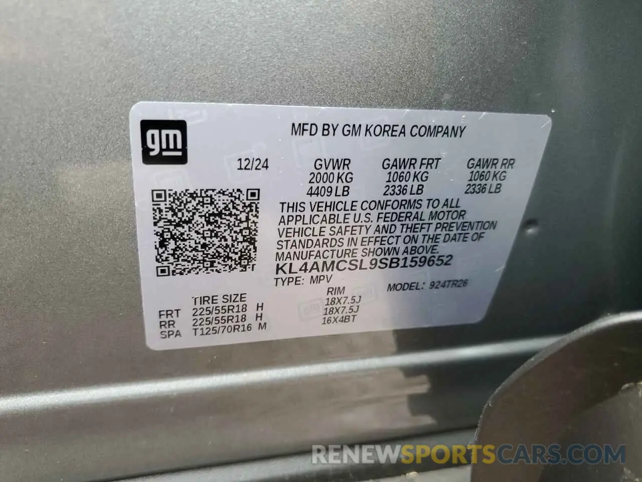14 Фотография поврежденного автомобиля KL4AMCSL9SB159652 BUICK ENCORE 2025