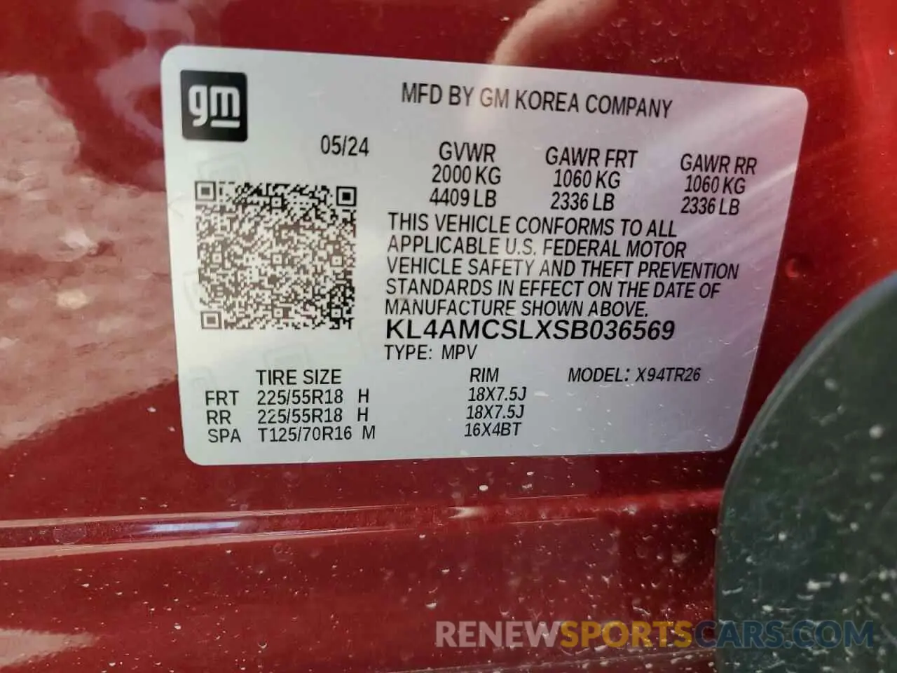 13 Фотография поврежденного автомобиля KL4AMCSLXSB036569 BUICK ENCORE 2025