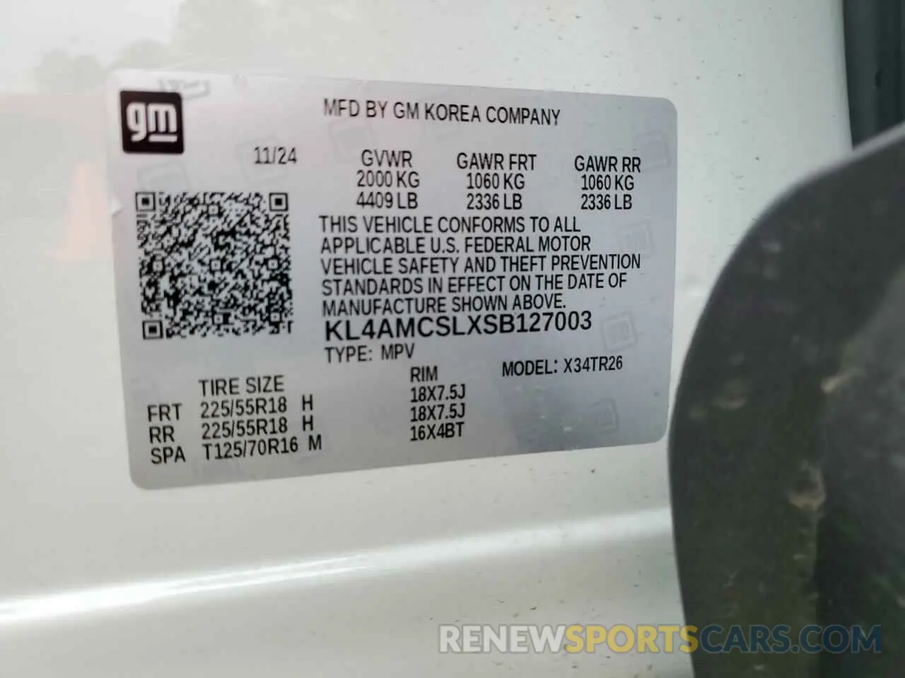 13 Фотография поврежденного автомобиля KL4AMCSLXSB127003 BUICK ENCORE 2025