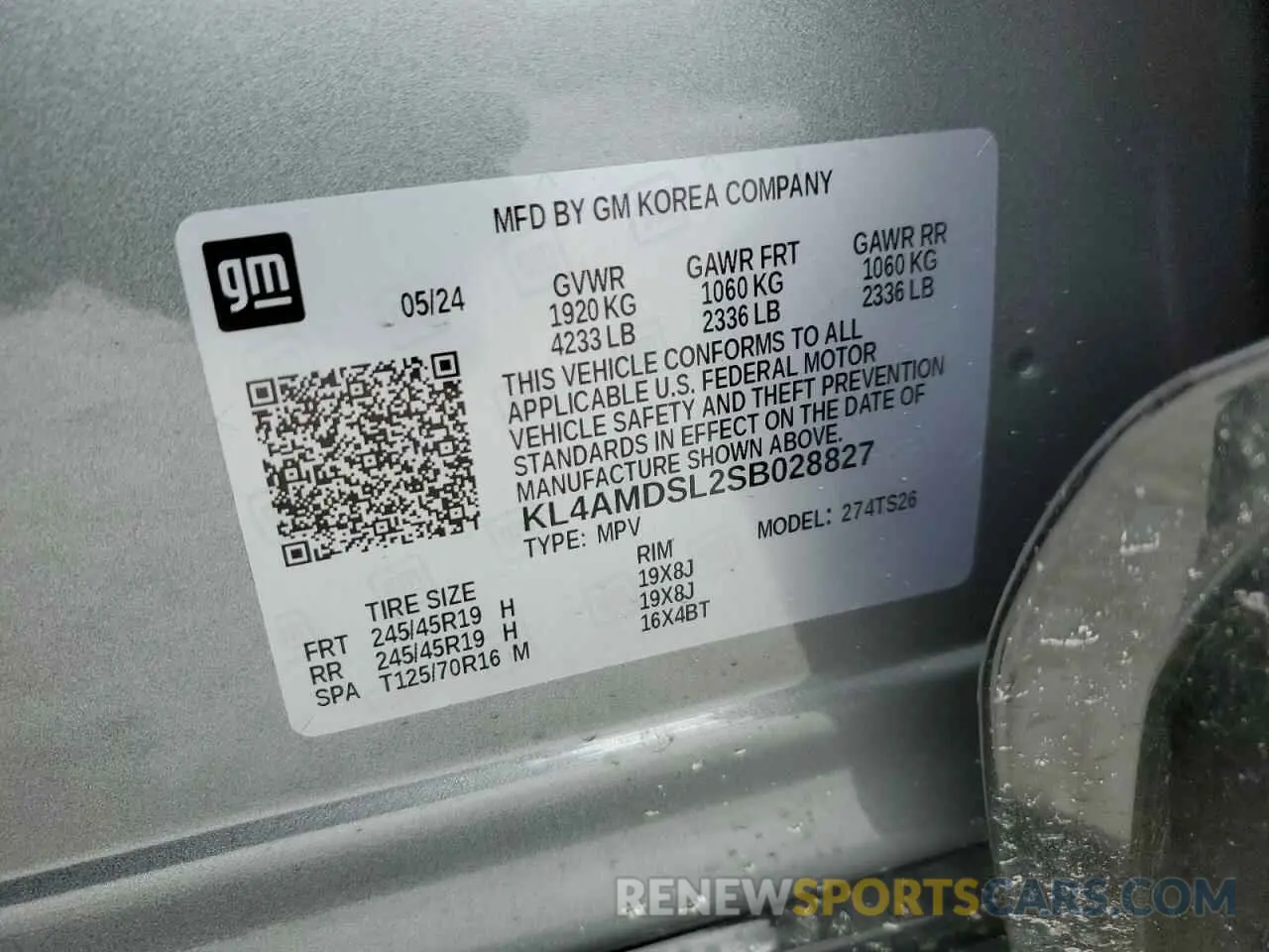 13 Photograph of a damaged car KL4AMDSL2SB028827 BUICK ENCORE 2025
