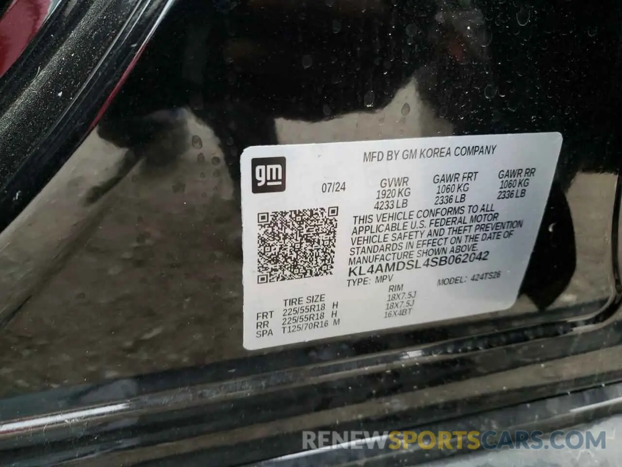 16 Фотография поврежденного автомобиля KL4AMDSL4SB062042 BUICK ENCORE 2025