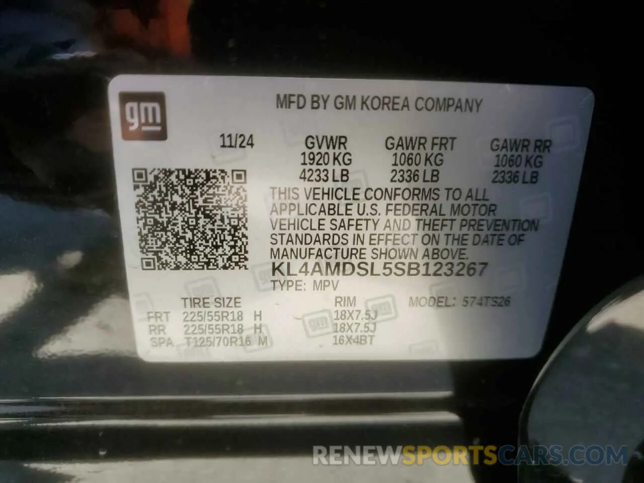 14 Photograph of a damaged car KL4AMDSL5SB123267 BUICK ENCORE 2025
