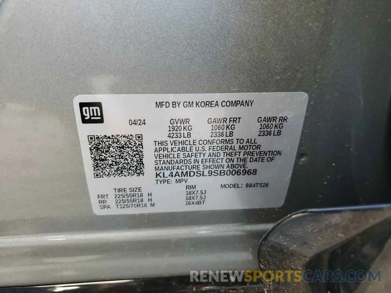 13 Photograph of a damaged car KL4AMDSL9SB006968 BUICK ENCORE 2025