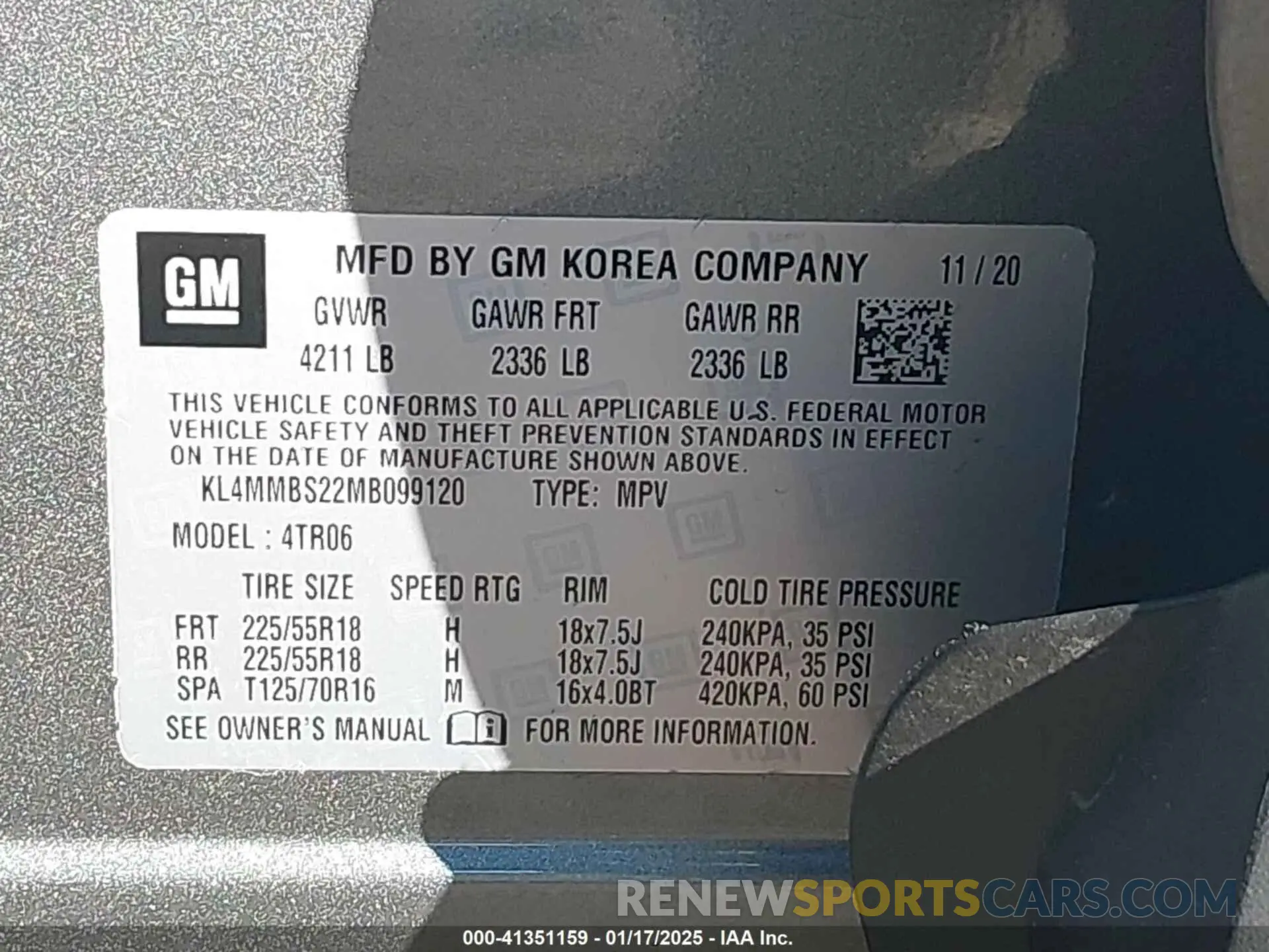 9 Photograph of a damaged car KL4MMBS22MB099120 BUICK ENCORE GX 2021