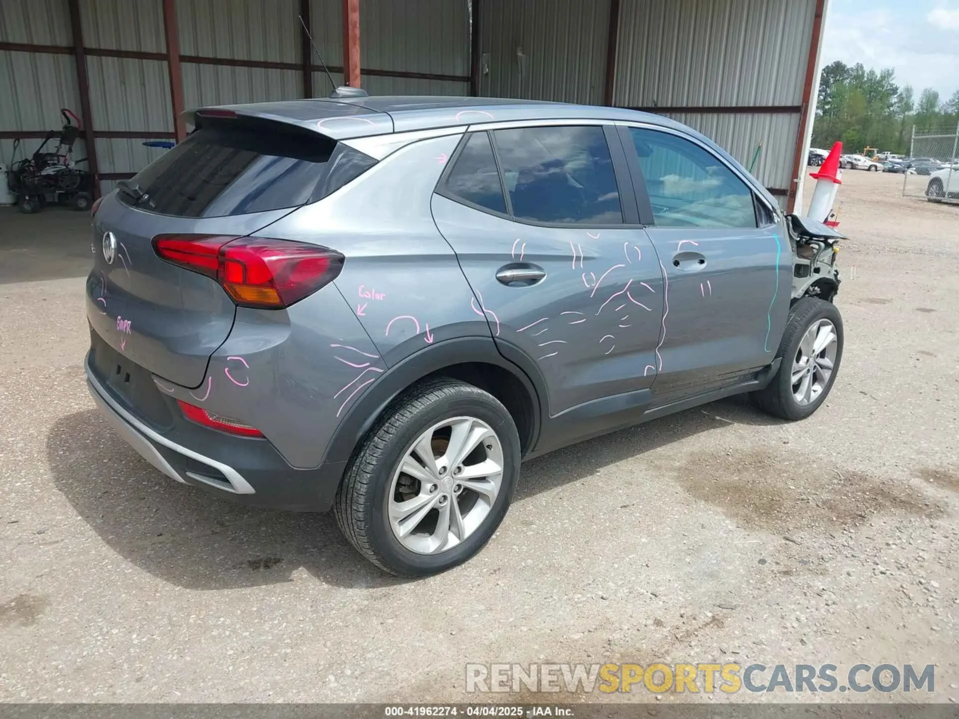 4 Фотография поврежденного автомобиля KL4MMBS24MB060240 BUICK ENCORE GX 2021