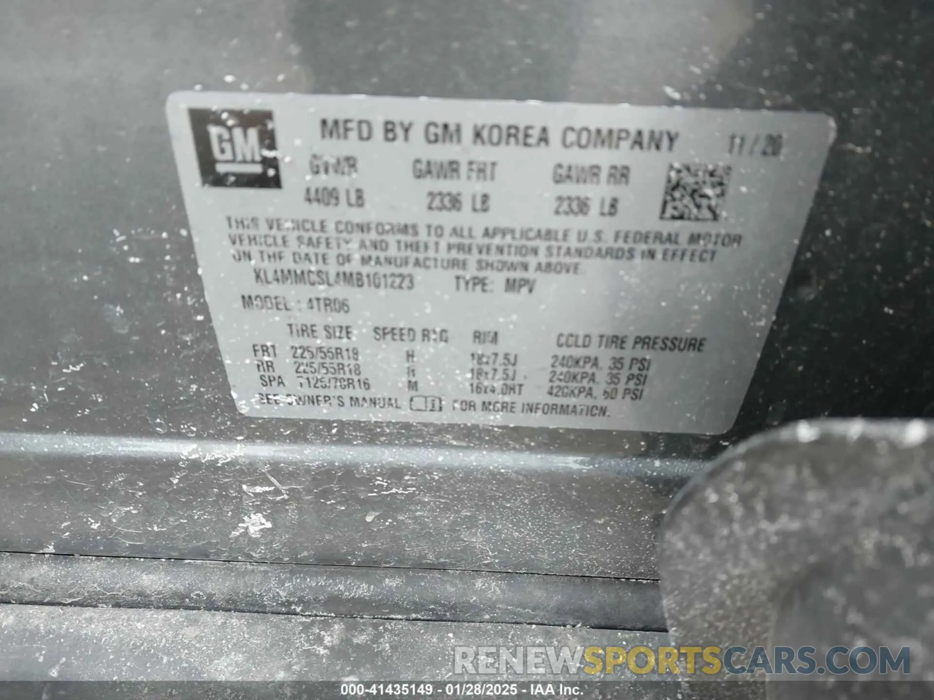 9 Фотография поврежденного автомобиля KL4MMCSL4MB101223 BUICK ENCORE GX 2021