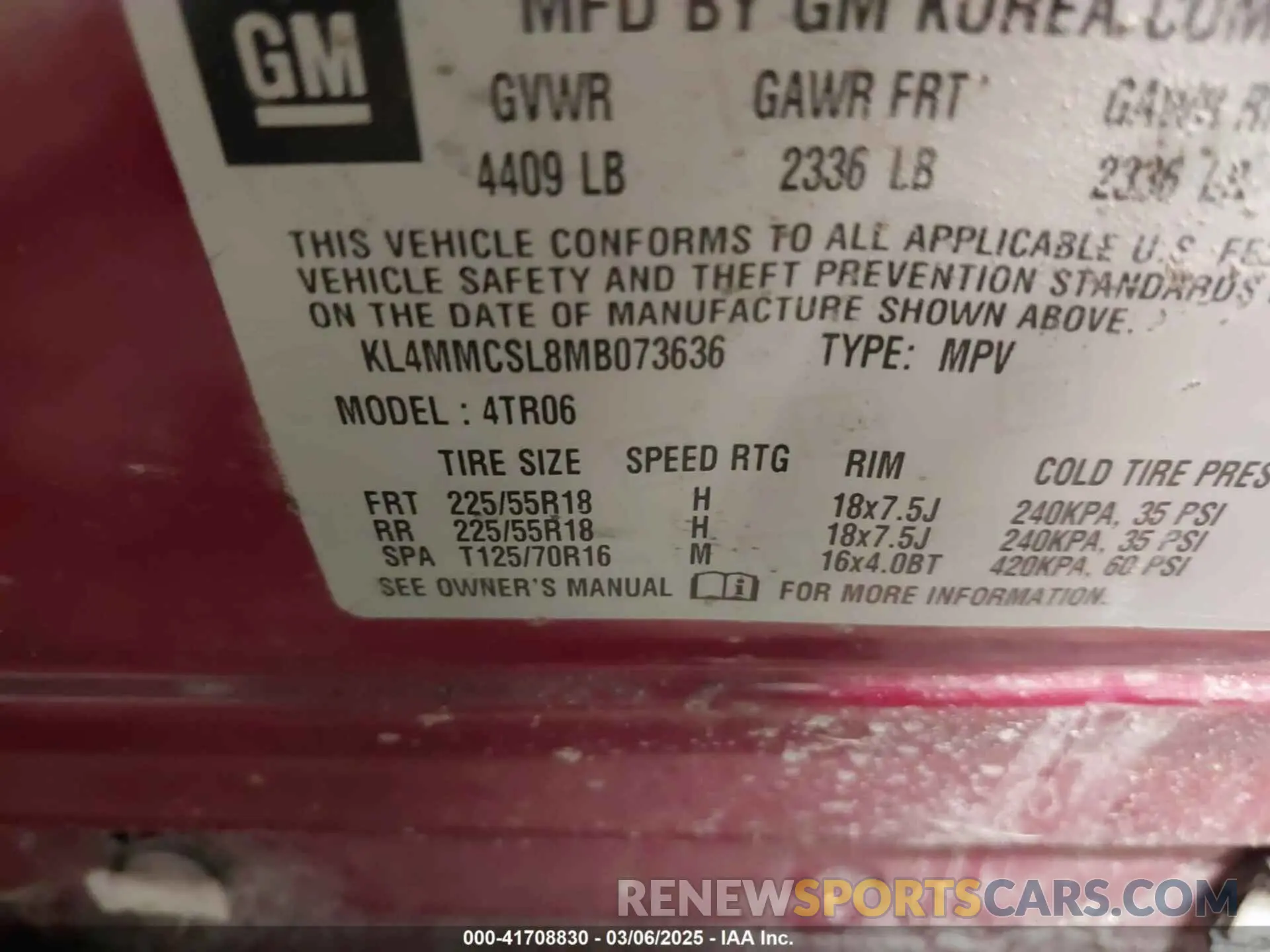 9 Photograph of a damaged car KL4MMCSL8MB073636 BUICK ENCORE GX 2021